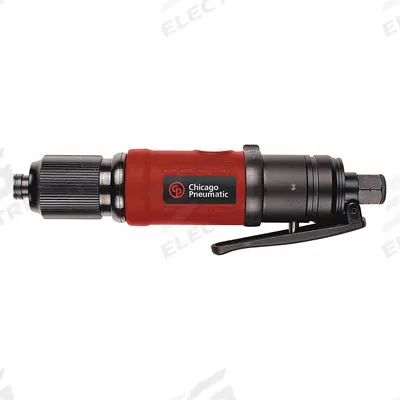 CHICAGO PNEUMATIC Air Screwdriver: 1/4 in, Light Duty, 1,800 RPM, Push to Start - Inline Air-Powered Screwdrivers