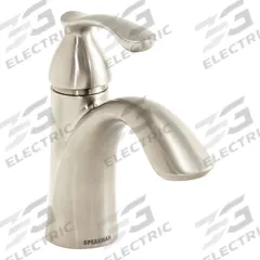 SPEAKMAN Mid Arc Bathroom Faucet: Chelsea, Brass, Brushed Nickel Finish, 1.2 gpm Flow Rate, Arc, IPS (MPN SB-2011-E-BN). Key specifications — Includes: Optional Deck Plate; Brand: SPEAKMAN; Series: Chelsea.