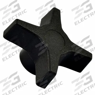 INNOVATIVE COMPONENTS Hand Knobs: 4 Point, Plastic – Steel/Zinc, M8 Thread - 4-Arm Knobs with Threaded Hole