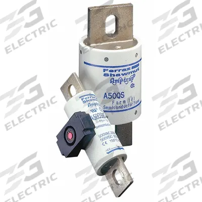 MERSEN Semiconductor Fuse: A50QS Series, Fast-Acting, 225 A, 500 V AC - Fast-Acting Bolt-On Fuses
