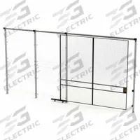 HUSKY RACK & WIRE Slide Door: 10 ft H x 10 ft W x 1 3/4 in D, Black, Powder-Coated (MPN V541010). Key specifications — attr1283297: Powder-Coated; attr1283316: Steel; attr1283313: Yes; attr1283333: HUSKY RACK & WIRE.