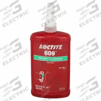 LOCTITE Retaining Compound: 609, 8.5 fl oz, Bottle, Green, For Close-Fitting Parts (MPN 135513). Key specifications — Color: Green.