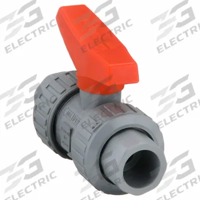 CHEMTROL Manual Two-Way Ball Valve: 1/2 in, CPVC, Straight, True Union Socket/True Union NPT - CPVC Ball Valves