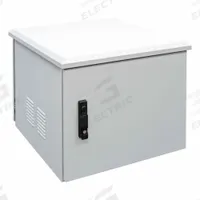 ELECTRIDUCT Network Cabinet: 9 Rack Units, 19 7/8 in x 23 5/8 in x 21 5/8 in, Powder Coated, Steel (MPN QWM-ED-OUTDOOR-9U-22D). Key specifications — Brand: ELECTRIDUCT; Includes: Thermostat; Material: Steel.