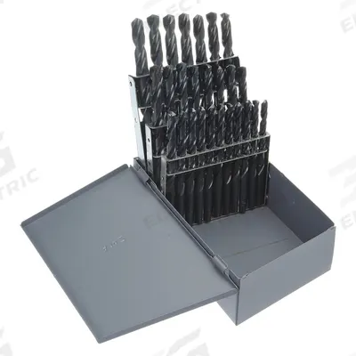 CHICAGO-LATROBE Jobber Length Drill Bit Set: 26 Pc, A to Z, 135° Split Point - NAS-Spec High-Speed Steel Jobber-Length Drill Bit Sets for Aerospace