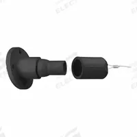 Single Pole Receptacle: Black, Straight Ball Nose Mating, Threaded Stud Termination, 600V AC/600V DC (MPN 22R26-E). Key specifications — Series: 22; Receptacle Gender: Female; Brand: LEVITON.