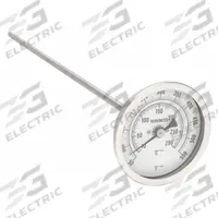APPROVED VENDOR Dial Thermometer: 50°F to 550°F /10°C to 290°C, 12 in Stem Lg, 3 in Dial Dia (MPN 1NFY3). Key specifications — Accuracy: ±1 % @ 151 to 450 °F; Brand: APPROVED VENDOR.