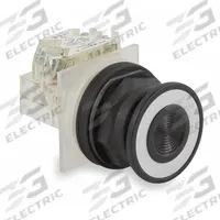 SCHNEIDER Mushroom Head Push Button: Non-Illuminated, Mushroom Head Profile, Non-Metallic, 30 mm (MPN 9001SKR9BH13). Key specifications — Brand: SCHNEIDER; Action: Maintained; Series: 9001SK; Push Button Material Type: Non-Metallic.