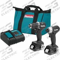 MAKITA Cordless Tool Combination Kit: 2 Tools, Drill/Driver/Impact Driver, 18 V DC Volt, LXT®, LXT® (MPN CX203SYB). Key specifications — attr1176460: Drill/Driver.