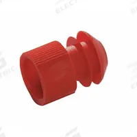 Stopper: Polyethylene, 11 to 13 Stopper Size, 0.5 in Top Dia, 0.6 in Overall Ht, Red, 0 Holes (MPN 276145-000R). Key specifications — Standards: RoHS; Brand: DYNALON; Color: Red; Stopper Size: 11 to 13; Material: Polyethylene.
