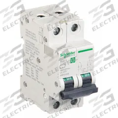 SCHNEIDER IEC Supplementary Protector: 8 A Amps, 14kA at 240V AC, Screw Clamp, C60SP, C (MPN M9F22208). Key specifications — Terminal Connection: Screw Clamp; AC Voltage Rating: 240/415/440V AC; Curve Type: C; DC Voltage Rating: Not Rated; Max. AIR Rating: 14kA at 240V AC; Series: C60SP; Brand: SCHNEIDER.
