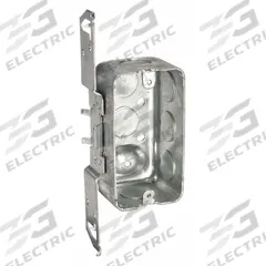 RACO Electrical Box: Steel, Steel Material & Nominal Size, 1 Gangs, 1 7/8 in Box Dp, 2 1/8 in Box Wd (MPN 661). Key specifications — Brand: RACO; Bracket Style: Stud Face & Side; Clamp Style: Without Clamps.