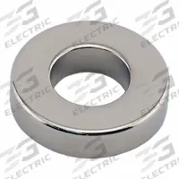 APPROVED VENDOR Rare Earth Magnet: Neodymium, 1 in Outside Dia, 0.25 in Thick, Ring Magnet, 42 (MPN 10E805). Key specifications — Color: Silver; Max Pull Force: 22.6 lbf.