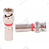 DOLPHIN COMPONENTS CORP Coaxial Connector: Male, Connector, Silver, Compression, RG-6, BNC, 10 PK (MPN DC-CBNCM6QG). Key specifications — attr930438: Connector; attr930422: DOLPHIN COMPONENTS CORP; attr930423: Silver; attr930429: Nickel-Plated; attr930430: Male; attr976216: Quad Shield; Gold.