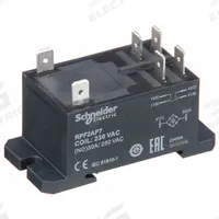 SCHNEIDER Enclosed Power Relay: DIN-Rail & Surface Mounted, 30 A Current Rating, 230V AC, DPST-NO (MPN RPF2AP7). Key specifications — attr211321: SCHNEIDER; attr864598: Square; attr864602: DIN Rail & Top Flange; attr864634: 1/4 in Tab Terminal; attr864642: RPF2AP7; attr869492: 30 A at 250V AC (NO IEC); attr934629: Harmony™ RPF Power Series.