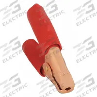 WESTWARD Battery Clamp: Parrot, Clamp, 800 A Max Current, 12V/24V, Copper, 1 to 4 AWG, Vinyl, Red (MPN 23PC42). Key specifications — Jaw Type: Parrot; Connection Type: Clamp; Maximum Voltage: 24V; Contact Material: Copper; Gauge: 1 to 4 AWG; Insulation Material: Vinyl; Color: Red; Includes: Lead Jaw.