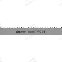 STARRETT Band Saw Blade: High Speed Steel, Intenss(TM) PRO-DIE, 16 ft 7 in, Wavy Cutting Edge, 14/18 (MPN 99188-16-07). Key specifications — attr1211722: 16 ft 7 in; attr1099499: 14/18.