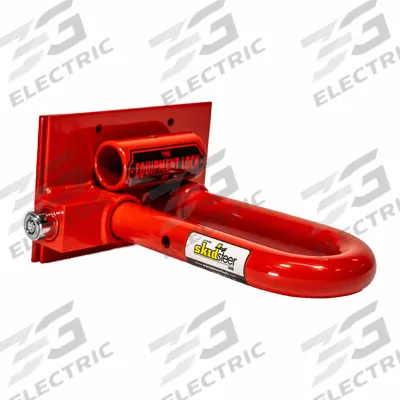 EQUIPMENT LOCK Drive Control Lever Lock: Skid Steer, Steel, Red, 12 in Lg - Steering Wheel Locks