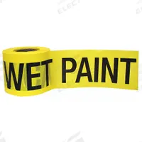 APPROVED VENDOR Barricade Tape: 300 ft Lg, 3 in Wd, Caution Wet Paint Legend, Polyethylene (MPN 16101). Key specifications — Tape Message: Caution Wet Paint; Message Color: Black; Brand: APPROVED VENDOR.