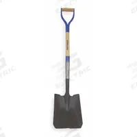 WESTWARD Square Point Shovel: Steel Blade, 14 ga, D-Grip Handle Type, Wood Handle, 30 in Handle Lg (MPN 1WG34). Key specifications — Blade Color: Black; Handle Color: Natural; Blade Material: Steel.
