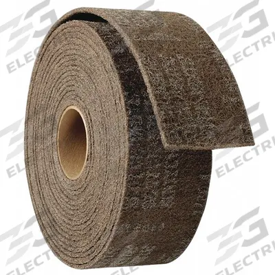 SCOTCH-BRITE Surface Conditioning Roll: 24 in W x 30 ft L, Aluminum Oxide, Medium, Tan - Heavy-Duty Surface-Conditioning Rolls for All Metals