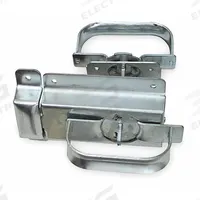 APPROVED VENDOR Swinging Door Latch: Swinging Door Latch, Lockable, 3/8 in Bolt Head Dia, Steel (MPN 1RBW7). Key specifications — Brand: APPROVED VENDOR; Color: Silver; Finish: Zinc; Latch Type: Lockable; Hardware Included: Yes; Material: Steel; Product Type: Swinging Door Latch.
