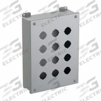 HAMMOND Push Button Enclosure: 30mm, 12 Holes, Carbon Steel, NEMA 12/13 (MPN 1435O). Key specifications — attr211299: HAMMOND; attr1043605: Oil-Tight and Dust-Tight.