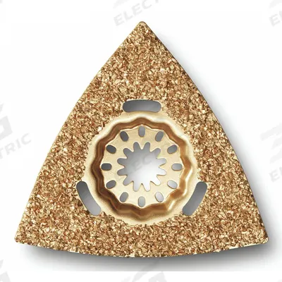 FEIN Oscillating Scraper Blade: 4 1/8 in Blade Wd, 4 1/8 in Blade Lg, Carbide Grit - Starlock Mounted Blades