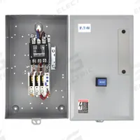 EATON Definite Purpose Magnetic Motor Starter: Non-Reversing, 3 Poles, 50 A, 480V AC Coil, Thermal (MPN A25CGE50C). Key specifications — Brand: EATON; Thermal Units Required: 3 Thermal Units Required (Not Included).