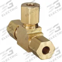PARKER Compression Tee Fitting: 3/16 in OD x 3/16 in OD x 3/16 in OD Fitting Size, Brass, 10 PK (MPN 264C-3). Key specifications — Brand: PARKER.