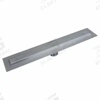 BESTCARE Shower Drain: Rectangular, Stainless Steel, Satin, 3 3/8 in Overall Ht, Slotted, A (MPN WHLD-12-F). Key specifications — Brand: BESTCARE; Grate Color: Silver; Includes: Flashing Flange; Connection Type: No Hub; Finish: Satin.
