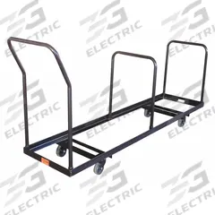 APPROVED VENDOR Chair Cart: 1,000 lb, 80 in L x 19 in W x 38 in H, For 35 Chairs, Powder Coated (MPN 3KYH7). Key specifications — Frame Color: Black; Brand: APPROVED VENDOR; Caster/Wheel Configuration: (2) Rigid.