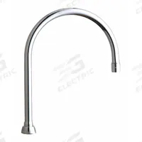 CHICAGO FAUCETS Spout: Spout, Gooseneck, Swivel Spout, Brass, Polished Chrome, 1.5 gpm Flow Rate (MPN GN8AE35JKABCP). Key specifications — Includes: Mounting Hardware; Product Type: Spout; Spout Style: Swivel; Body Material: Brass; Color/Finish: Polished Chrome; Brand: CHICAGO FAUCETS.