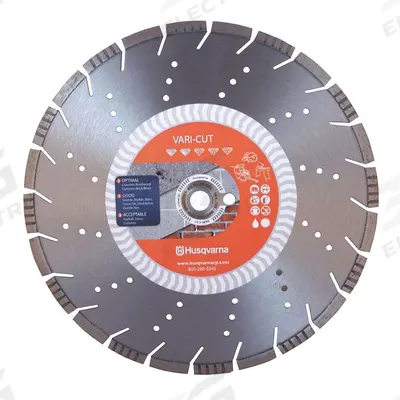 HUSQVARNA Diamond Saw Blade: Reinforced Concrete/Tile, 16 in Blade Dia., 1 in Arbor Size - Masonry-Cutting Blades