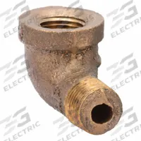 APPROVED VENDOR Metal Pipe Elbow: 90° Elbow, 1/8 in x 1/8 in, Class 125, None Brass, PTFE, 200 psi (MPN ZUSA-PF-10672). Key specifications — Brand: APPROVED VENDOR; Maximum Operating Pressure: 200 psi.