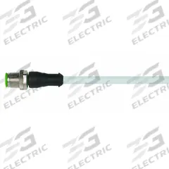 Cordset: M12 Male Straight X Bare Wire, 4 Pins, Gray, PVC, 0.6 m Cable Lg, 4 A Max Current (A) (MPN 7000-12021-2140060). Key specifications — Cable Jacket Color: Gray; End 1 Gender: Male; End 1 Mounting Orientation: Straight; End 2 Connection Type: Bare Wire; IP Rating: IP65; Brand: MURRELEKTRONIK; Wire Size: 22 AWG; Cable Jacket Material: PVC.