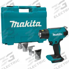 MAKITA Heat Gun,Cordless,LithiumIon,18V: 18V DC, Brushless Motor, Trigger Lock, 1,022°F, Tool Only (MPN XGH01ZK). Key specifications — attr1256805: Fixed; attr1256808: Yes; attr1256807: No; attr1316802: Tool Only.