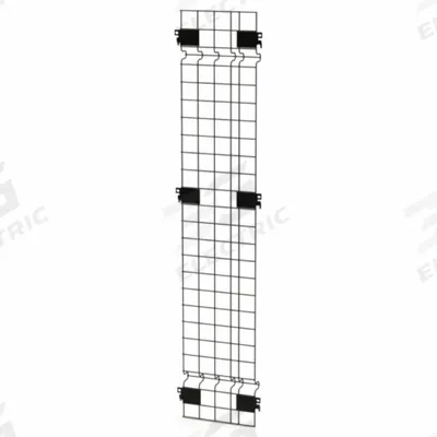 HUSKY RACK & WIRE Welded Wire Panel: 4 ft H x 1 ft W x 1 1/2 in D, Black - Husky Rack & Wire Quick-Assemble Woven-Wire Partition Components