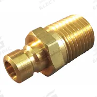 HANSEN Hydraulic Quick Connect Hose Coupling: 3/8 in Coupling Size, Brass, 15.14 lpm Max. Flow Rate (MPN FTP354). Key specifications — Body Material: Brass; Brand: HANSEN.