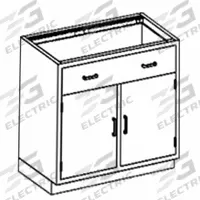 Base Cabinet: 35 1/4 in Overall Ht, 22 in Overall Dp, 35 in Overall Wd, Stainless Steel, 1 Drawers (MPN DC35HS). Key specifications — Product Type: Base Cabinet; Brand: BLICKMAN; Material: Stainless Steel; Standing Style: Wall Mounted; Cabinet Type: Base Cabinets.