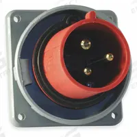 HUBBELL Pin and Sleeve Inlet: Red, 480V AC, Single Phase, 30 A, 2 Pole, 3 Wire, IEC Grounding (MPN HBL330B7W). Key specifications — Brand: HUBBELL.