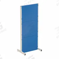 TRESTON Pegboard Floor Rack: Square, 3/8 in Peg Hole Size, 72 in x 30 in x 2 3/8 in, Steel, Blue (MPN C52007101). Key specifications — Material: Steel; Finish: Powder Coated; Peg Hole Shape: Square; Includes: (2) T-feet; Color: Blue; Brand: TRESTON.