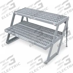 COTTERMAN Work Platform: 1.8 ft Platform Ht - Max, 24 in x 24 in, Steel, 800 lb Load Capacity (MPN 2AWP2412A3 A13-21 C1 P6). Key specifications — attr1051583: Not Foldable; attr1051591: Stationary; attr1051610: Indoor; attr1051572: COTTERMAN; attr1051574: Gray; attr1051586: Adjustable Height; attr1051587: Handrails Not Included; attr1051589: No Locking Mechanism.