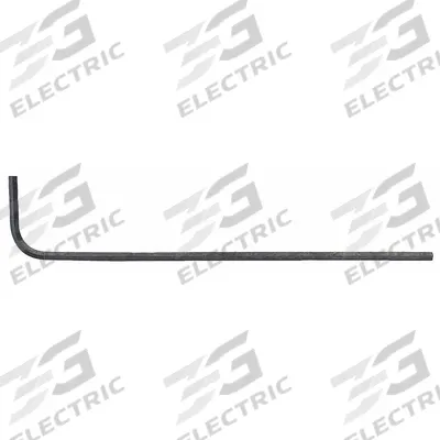 PROTO Hex Key: 0 Ball Ends, 8 mm Tip Size, Metric, Long, Alloy Steel, Black Oxide - L-Shaped Hex Keys