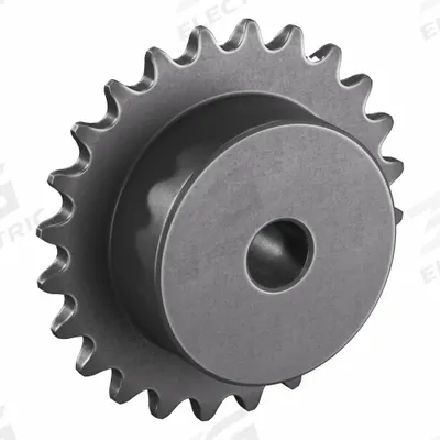 TSUBAKI Sprocket: One-Sided Hub, For Single Strands, 35, 24 Teeth, 2.873 in Pitch Dia - Size 35 Plain-Bore Roller Chain Sprockets