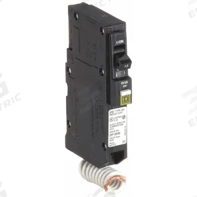 SQUARE D Miniature Circuit Breaker: 15 A, 120/240V AC, Single Phase, 10kA at 120/240V AC - QO Series, Plug-In Square D Miniature Circuit Breakers