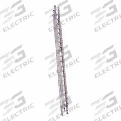 WERNER Extension Ladder: 60 ft Ladder Size, Aluminum, 250 lb Load Capacity, 179 lb Wt, 3 Sections (MPN 560-3). Key specifications — Color: Silver; Brand: WERNER; Included Features: Rope and Pulley; Removable Fly: Removable.
