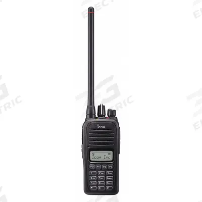 ICOM Handheld Two Way Radio: F1000 Series, VHF, Analog, 5 W, 128 Channels, Alphanumeric - VHF Business Radios