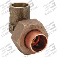 NIBCO Sweat Fitting Elbow: 3/4 in CTS x 3/4 in CTS, Cup x FTG, Bronze (MPN 7076-LF 3/4)