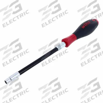 WIHA Nut Driver: Metric, Flex Shaft Nut Driver, 6 mm Hex Size, 5 7/8 in Shank Lg - Flexible Shank Nut Drivers